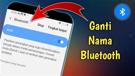 Cara Mengganti Nama Bluetooth Di Hp Samsung YouTube