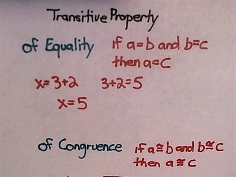 Transitive Property Of Congruence And Equality Tutorial Sophia Learning