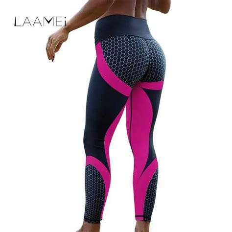 Laamei 2018 New Fitness Legging Geometric Honeycomb Digital Printing