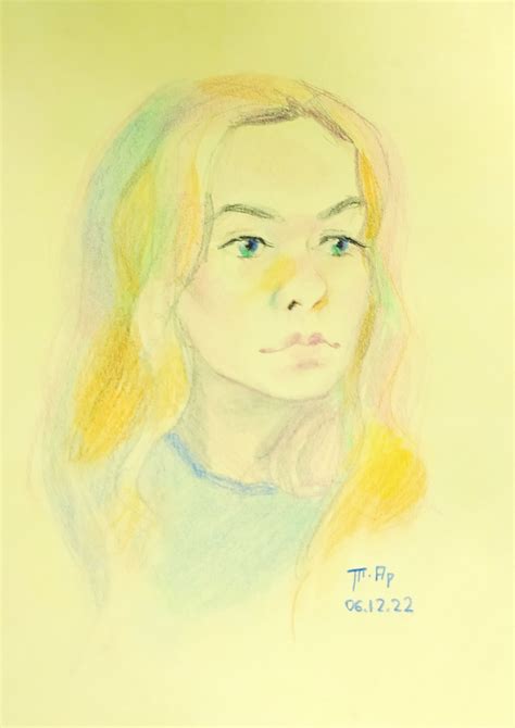 Ariana Arturovna Tolstova Portrait Of A Girl Quick Sketch 06 12 2022