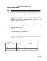 A9 PreLab Density 2 Pdf Experiment Density Of Solids Pre Laboratory