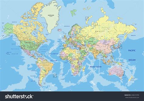 Detailed World Map Vector At Vectorified Collection Of Detailed