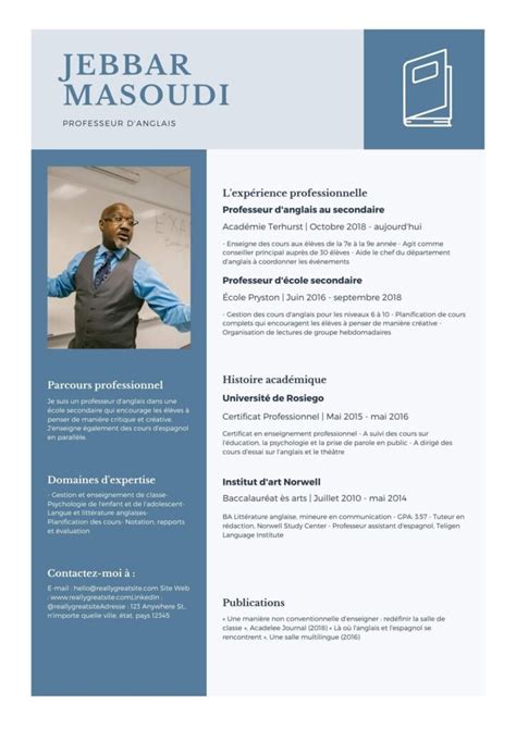 Exemple De CV Enseignant Professeur Moncvpro