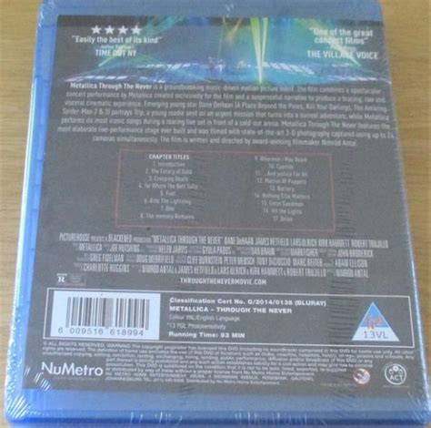 Metallica Through The Never Blu Ray Shelf H Subterania