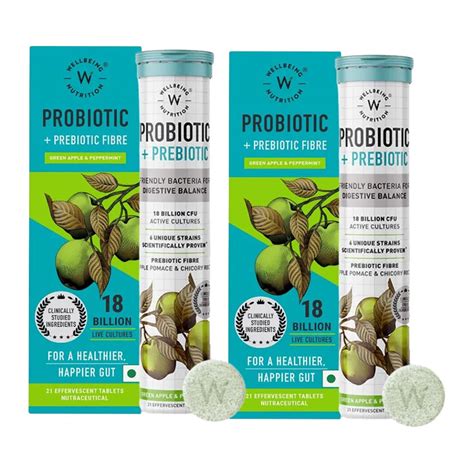 Buy Wellbeing Nutrition Daily Probiotic Prebiotic 18 Billion Cfu For Digestion And Gut Pack Of