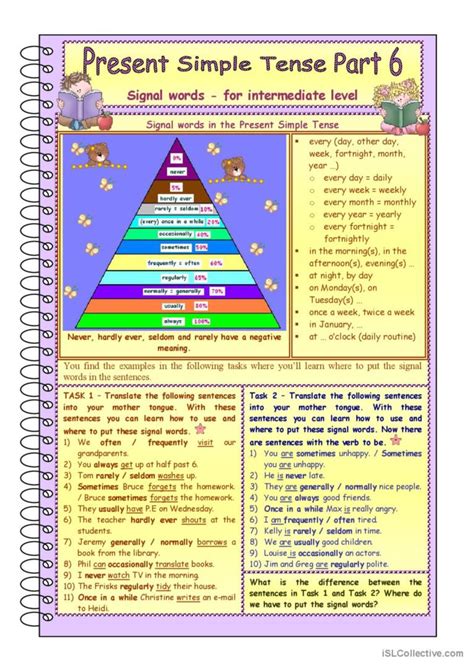 Signal Words Present Simple Tense English ESL Worksheets Pdf Doc