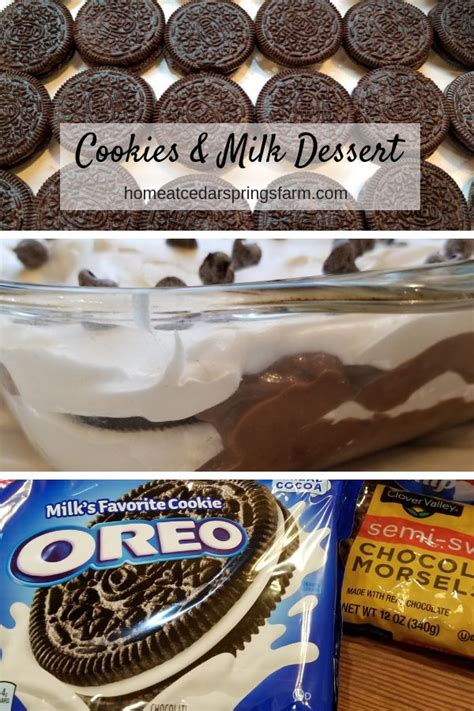 Milk And Cookies Oreo Dessert Home At Cedar Springs Farm Recipe