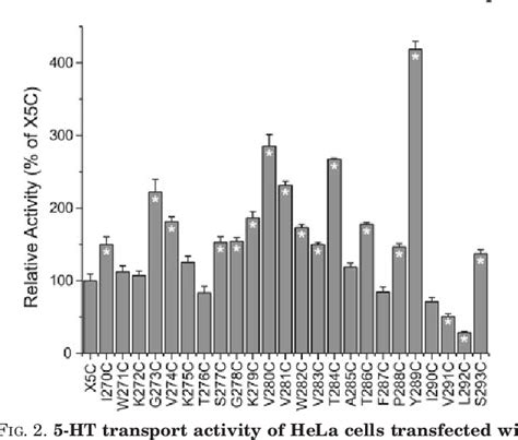 Figure 1 From Cysteine Scanning Mutagenesis Of Serotonin Transporter