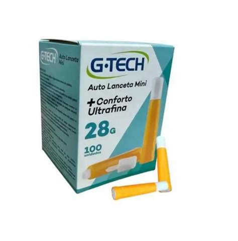 Auto Lanceta G Tech Mini G Caixa Unidades Conforto