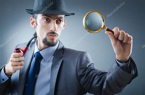 Detective with the smoking pipe — Stock Photo © Elnur_ #9471635