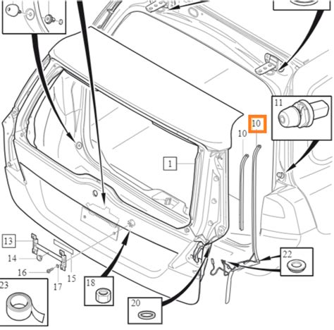 PRAWA USZCZELKA TYLNEJ KLAPY OE VOLVO V70 XC70 31297259 VSklep