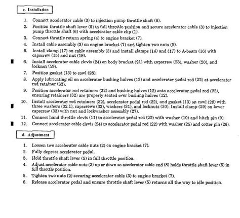 Accelerator Linkage Maintenance Contd Tm