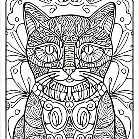 Style De Livre De Coloriage Graphique Num Rique Pour Chats Creative