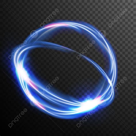 Light Glow Flash Vector Hd Images Blue Circles Glow Light Effect