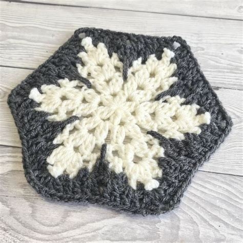 Granny Snowflake Hexagon Crafting Happiness Crochet Snowflake Pattern