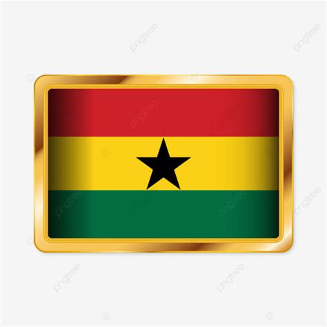 Ghana Flag With Square Badge Vector Ghana Ghana Flag Ghana National