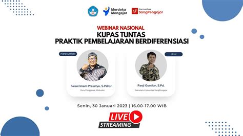 Webinar Nasional Kupas Tuntas Praktik Pembelajaran Berdiferensiasi