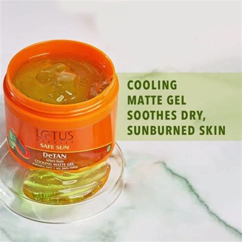 Lotus Herbals Safe Sun Detan After Sun Cooling Matte Gel With Papaya