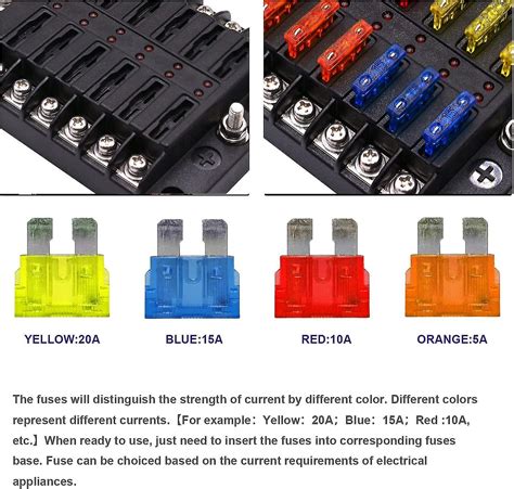 12 Way Blade Fuse Block Atc Ato Negative Bus With Matching Fuses