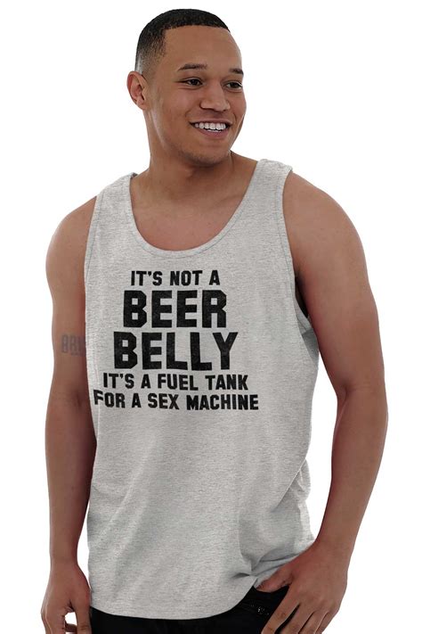 Beer Belly Fuel Tank Sex Machine Funny T Mens Tank Top Sleeveless T Shirt Ebay