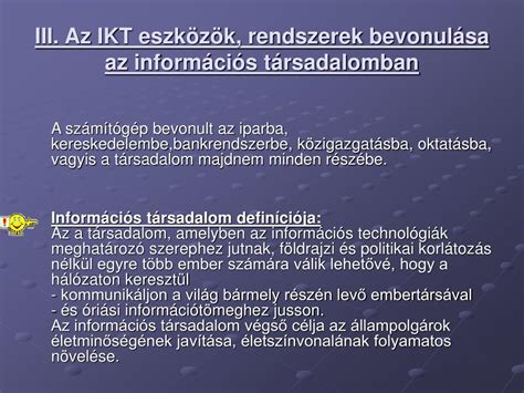 PPT A modern információs társadalom jellemzői PowerPoint Presentation