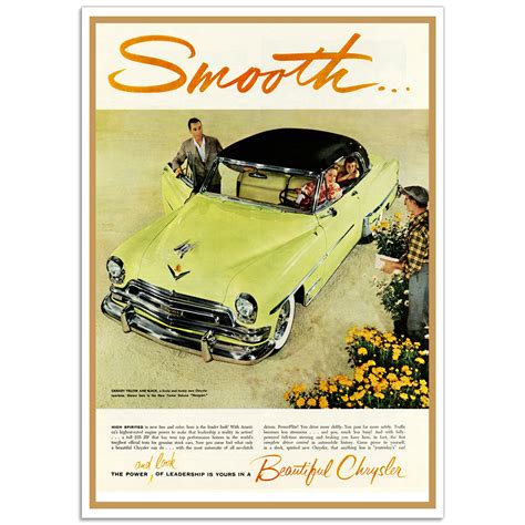 1954 Chrysler Smooth Auto Poster Just Posters