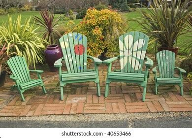 Painted Adirondack Chairs Stock Photo 40653466 | Shutterstock