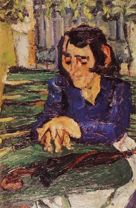 Femme Avec Ombrelle Soutine Huile Sur Toile 53 X 35 Cm Flickr