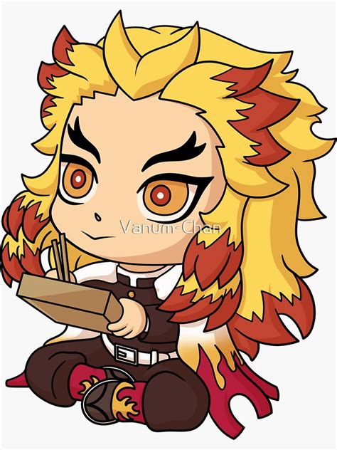 "Rengoku chibi" Sticker for Sale by Vanum-Chan | Redbubble