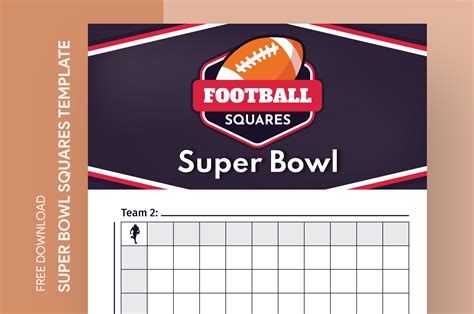 Free Editable Online Super Bowl Pool Squares Template Free Print Templates Templates