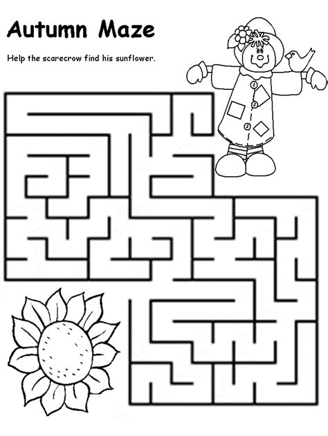 Fall Maze Printable