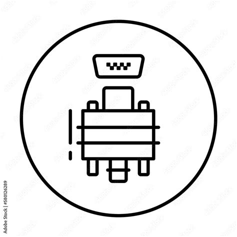 Dvi Connector Icon Simple Line Outline Elements Of Connectors And