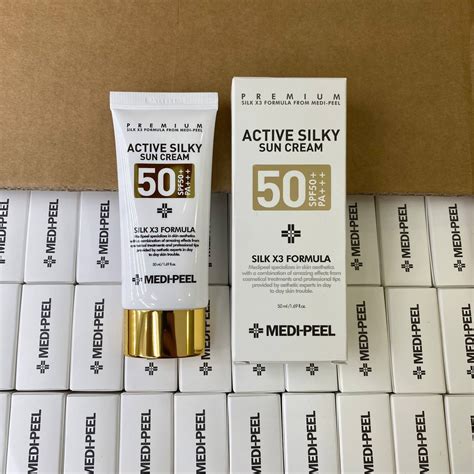 Medi-peel Active Silky Sun Cream SPF 50+ PA+++ солнцезащитный крем 50 ...