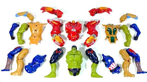 Avengers Toys Hulk Buster Vs Thanos Armor Vs Hulk Smash Vs Captain