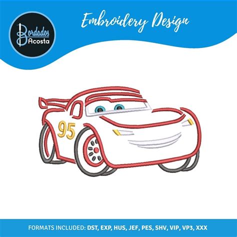 Lightning Mcqueen From Cars SKETCH Digital EMBROIDERY DESIGN - Etsy