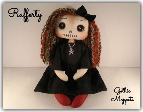 Quirky T Cloth Art Doll Gothic Doll T For Sister Etsy Uk