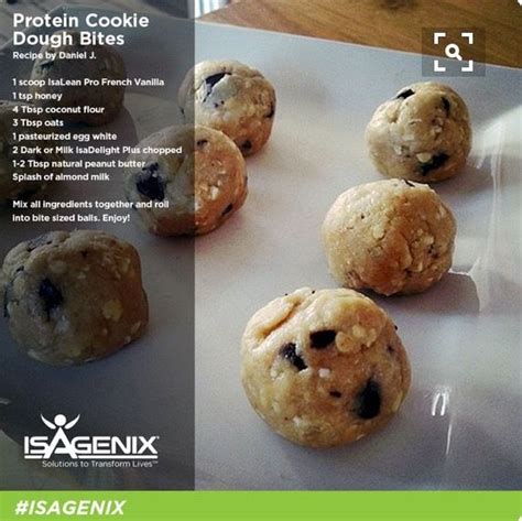 Isagenix Protein Cookie Dough Bites Isagenix Snacks Protein Cookie