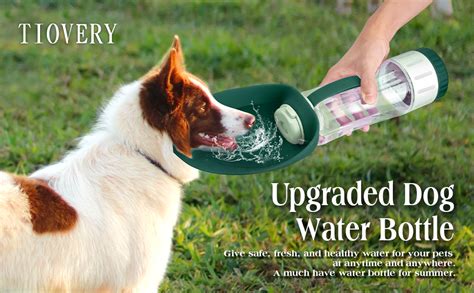 Tiovery Dog Water Bottle Dispenser For Walking Pet Water Feeder