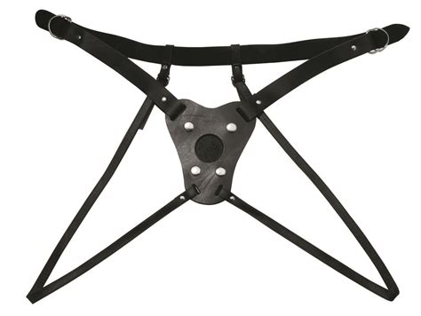 2 Strap Leather Dildo Harness Bondage Fetish Store