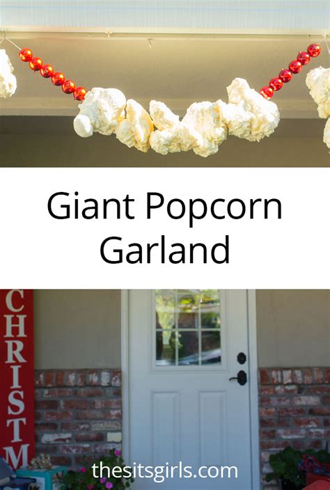 Giant Popcorn Garland Christmas Decoration Outside Christmas Decor