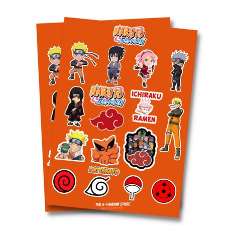 Naruto Sticker Sheet Thekfandomstore