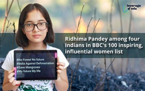 Ridhima Pandey Is In Bbcs List Of Top 100 Inspiring And Influential