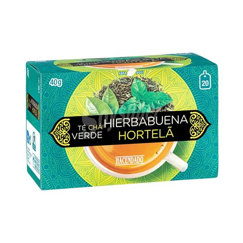 Hacendado Infusi N De T Verde Con Hierbabuena Paquete Bolsitas