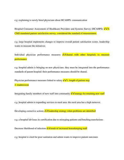 SOLUTION Wgu C429 Healthcare Operations Management Latest 2022 Graded