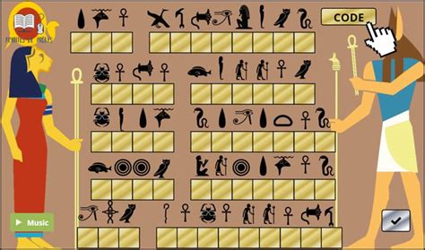 An Egyptian Board Game With Symbols And Figures