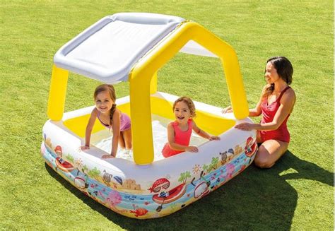 Надувной бассейн Intex 157 x 157 см + навес (ID#1837434558), цена: 2699 ...