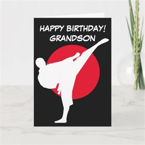 Martial Arts Karate Custom Happy Birthday Card Happy