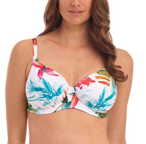 Fantasie Swim Kiawah Island Gathered Full Cup Bikini Top Storm In A D