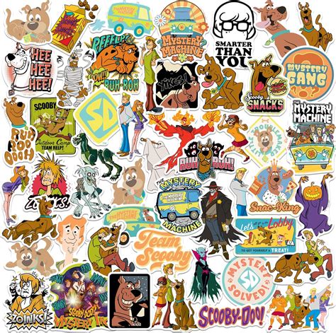 Scooby Doo Variety 50ct Sticker Pack Large Deluxe Stickers Variety