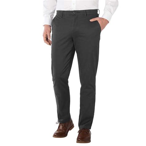 English Laundry Mens Flex Waist Cotton Chinos Straight Leg Flat